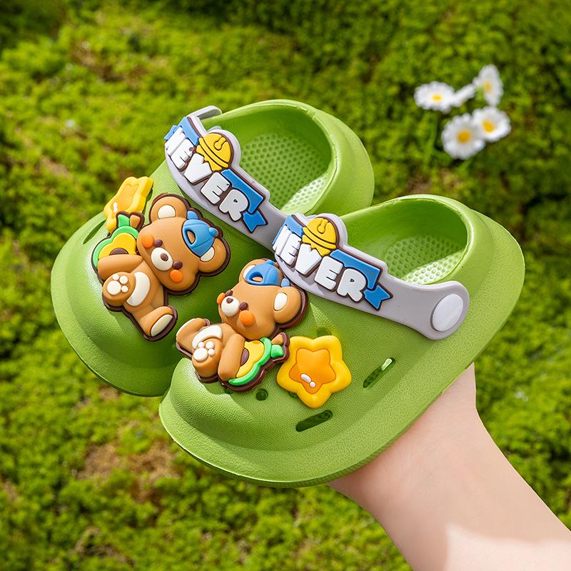 EVA Kids Cute Cartoon Non-slip Summer Sandals - Closed-toe for Boys & Girls