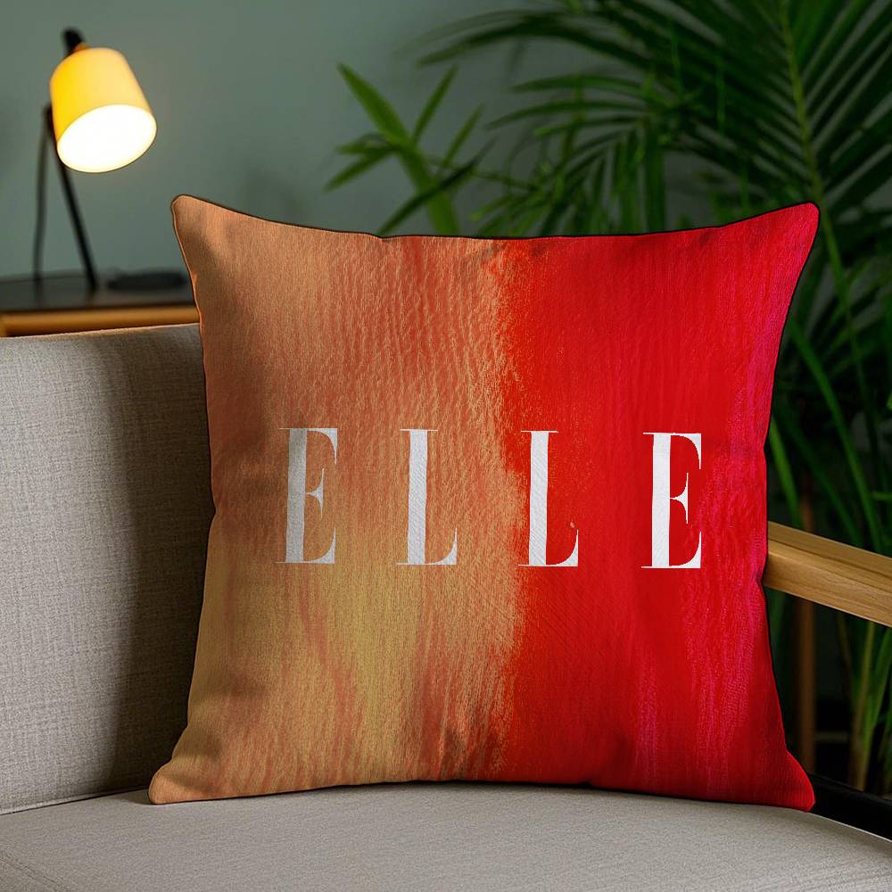 Healthy Style Home ELLE Living Pillow Case Anti-dustmite Pillowcase Invisible Zipper Silky Short Plush Sofa Cushion Cover