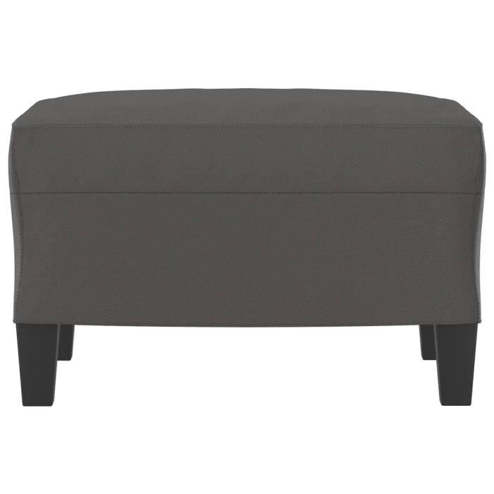 349338 vidaXL Footrest Grey 60x50x41 Cm Faux Leather