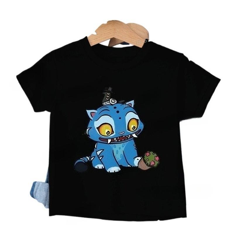 Derpy Tiger Kpop Demon Hunters Skjorte for Barn 2025 Hot Filmtrykk Myk Baby Jente Gutt T-skjorte Søte Tiger Tegneserieklær