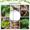 86 129Hcm Adjustable Height And Length Reptile Lamp Stand Holder With Hook Hanging Base Black