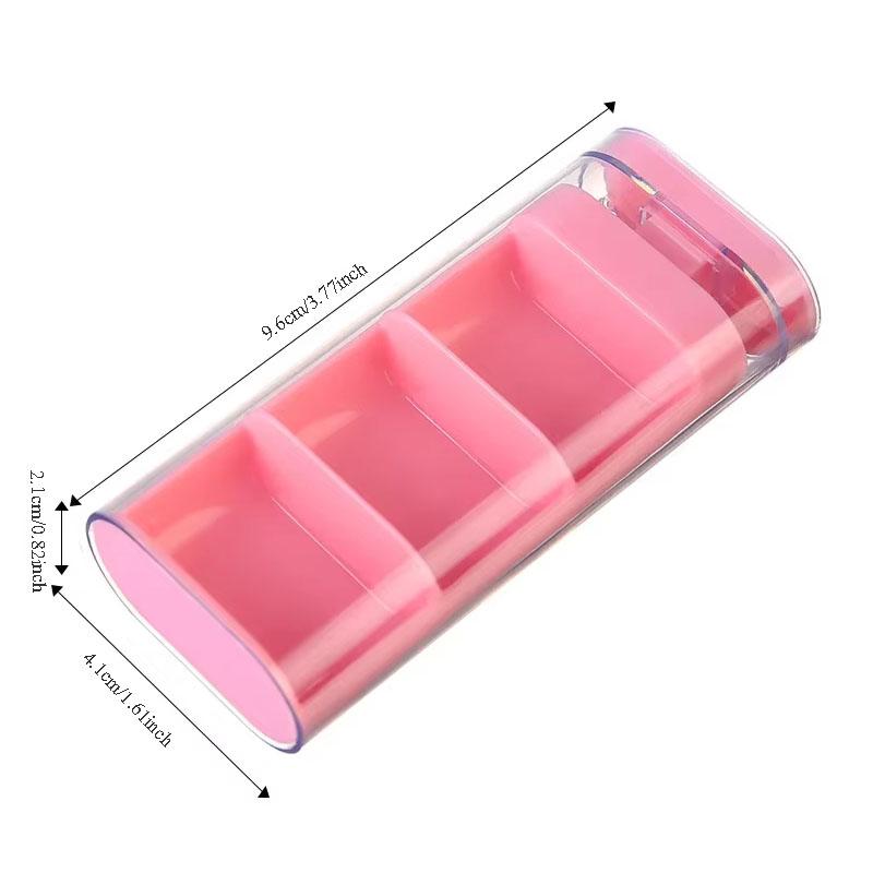 Mini Pill Organizer 3 Times A Day Portable Buckle Design Travel Tablet Holder for Vitamins Dispenser Small Pocket Medicines Case