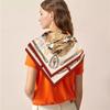 Silk Scarf Women Horse Printed Square Scarves Head Echarpes Silk Foulards Femme Wraps Beach Shawls Bandana Lady Hijabs 90CM