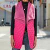 GMXIA Shimmering Women's Fall Fashion All Plush Patchwork Cardigan Sleeveless Coat Vest Women