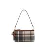 Daks Brown Tartan Check Leather Mixed Shoulder Bag Dcwa5e209w2