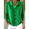 Women S Loose Knit Cardigan V Neck Long Sleeve Solid Color Outerwear