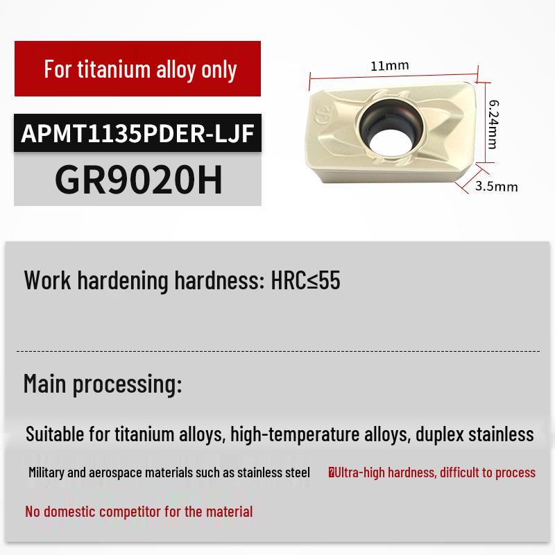 APMT1604PDER R0.8 Cermet CNC Milling Cutter Blade 1135 Machining Center Tool Head
