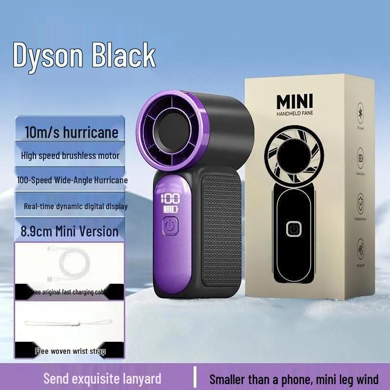 Portable Neck-Hanging Silent Fan with Digital Display for Men and Women - Versatile for Office, Dorm, and Desktop Use
