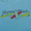 Vintage 80s TROPICAL Blends HONOLULU HAWAII Surfing Board Surfer Blue T Shirt
