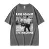 Camisetas Divertidas de Meme de Bernie Sanders Camiseta Gráfica Rage Against The Machine para Hombre Mujer Verano Calle Alta Camisetas de Manga Corta