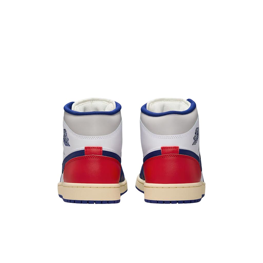 Sneakers Unisex Air Jordan 1 Mid Rare Air Bianco Blu Profondo-Reale Rosso-Universitario DQ8426-102