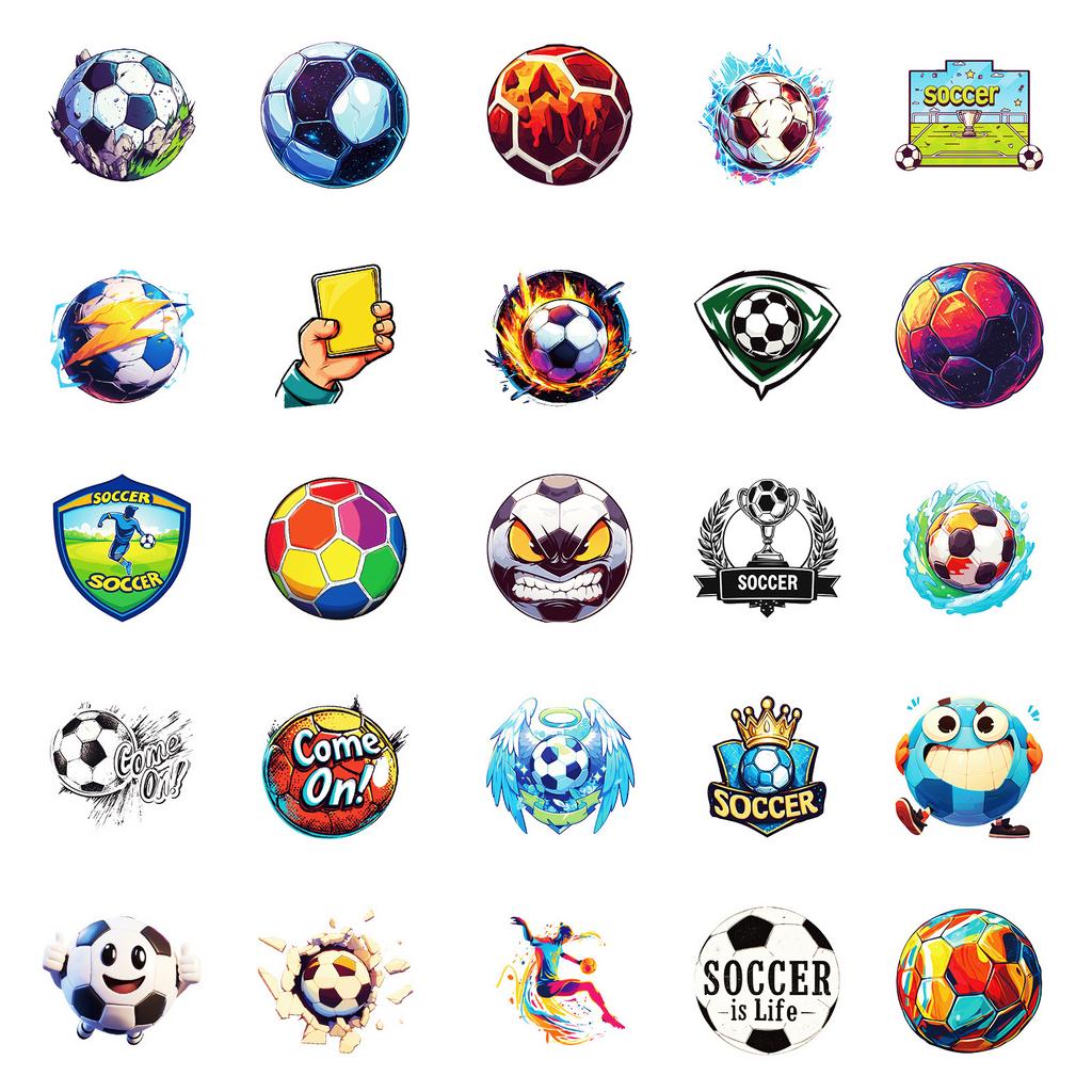 50 Hot-Blooded Football Graffiti Stickers Decorate Mobile Phone Case Refrigerator Water Cup Stickers