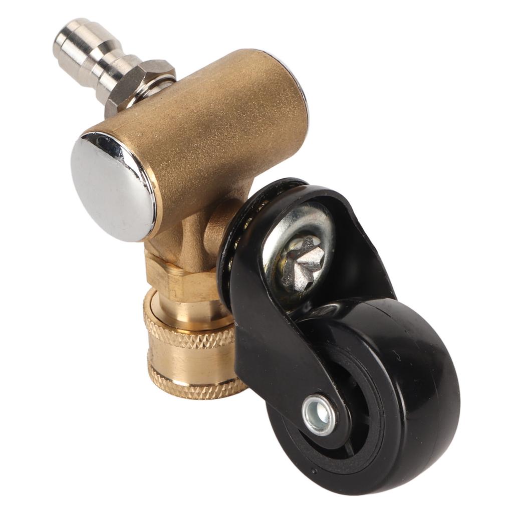 Car Wash   Wheel Adapter, Pressure Washer Joint Wheel, 1Celsius4\  Quick Connector, Unique Design for Car Bottom Cleaning, Brass,