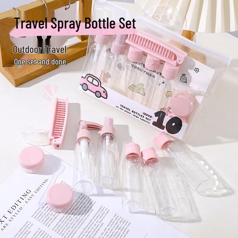 Anvelo Cartoon Travel Dispensing Bottle & Makeup Tool Set