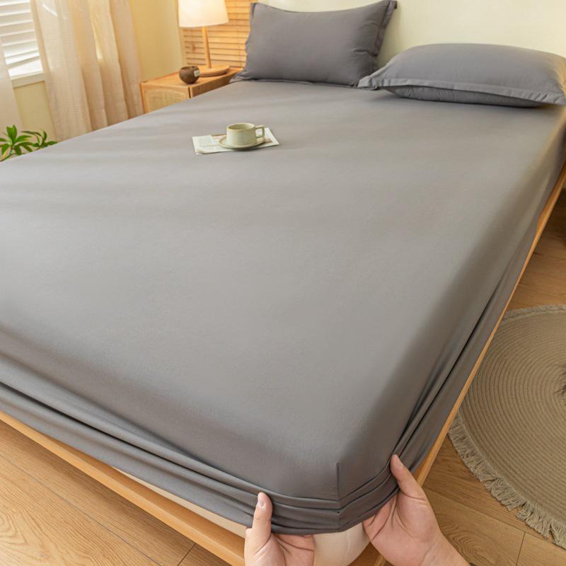 Class A Washed Cotton Non-Slip Fitted Sheet - Soft, Breathable, and Comfortable for Naked Sleep