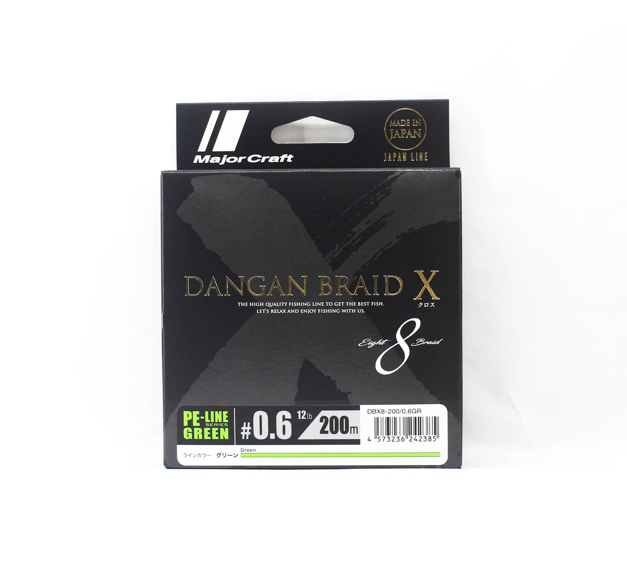 

Major Craft Dangan Braid X Line X8 200m P.E 0.6 Green DBX8 200/0.6GR (2385) зелений