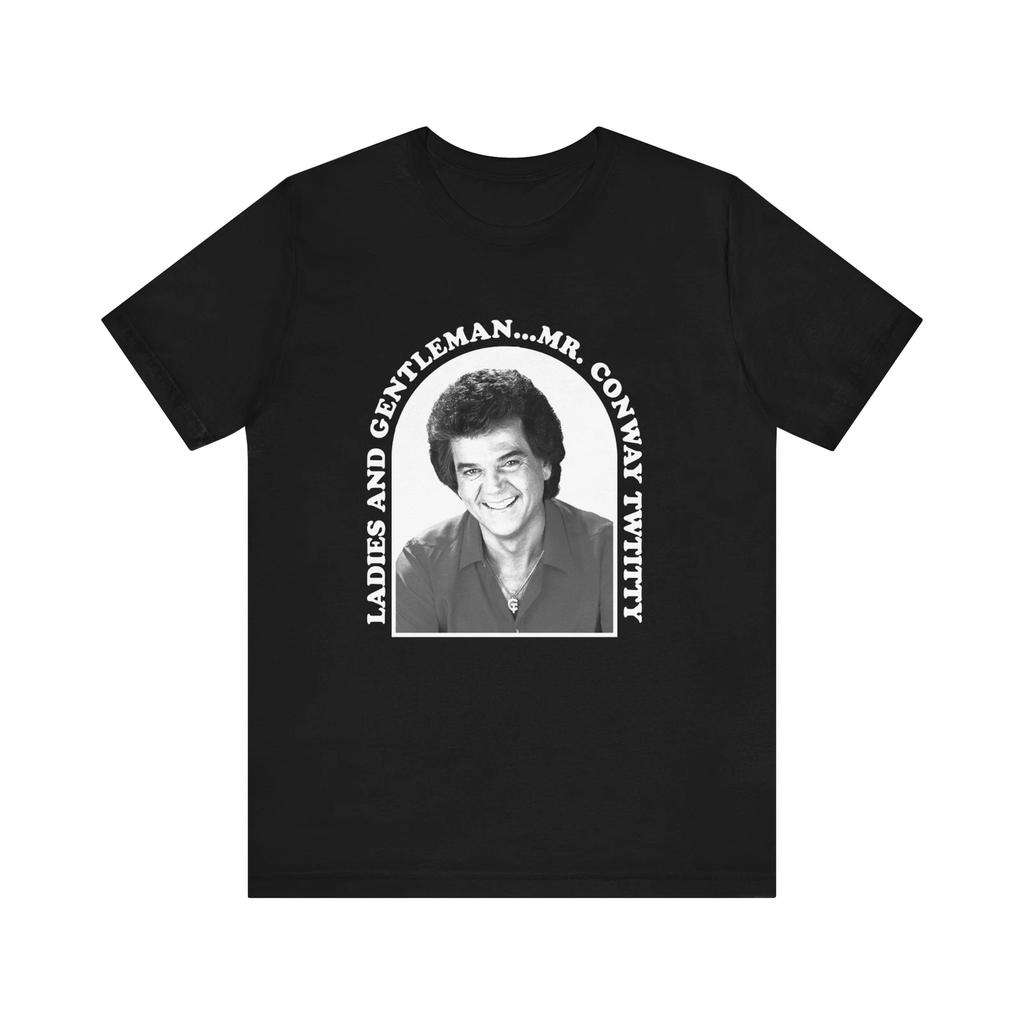 Ladies and Gentleman Mr. Conway Twitty Graphic Tee Shirt Short Sleeve Tee