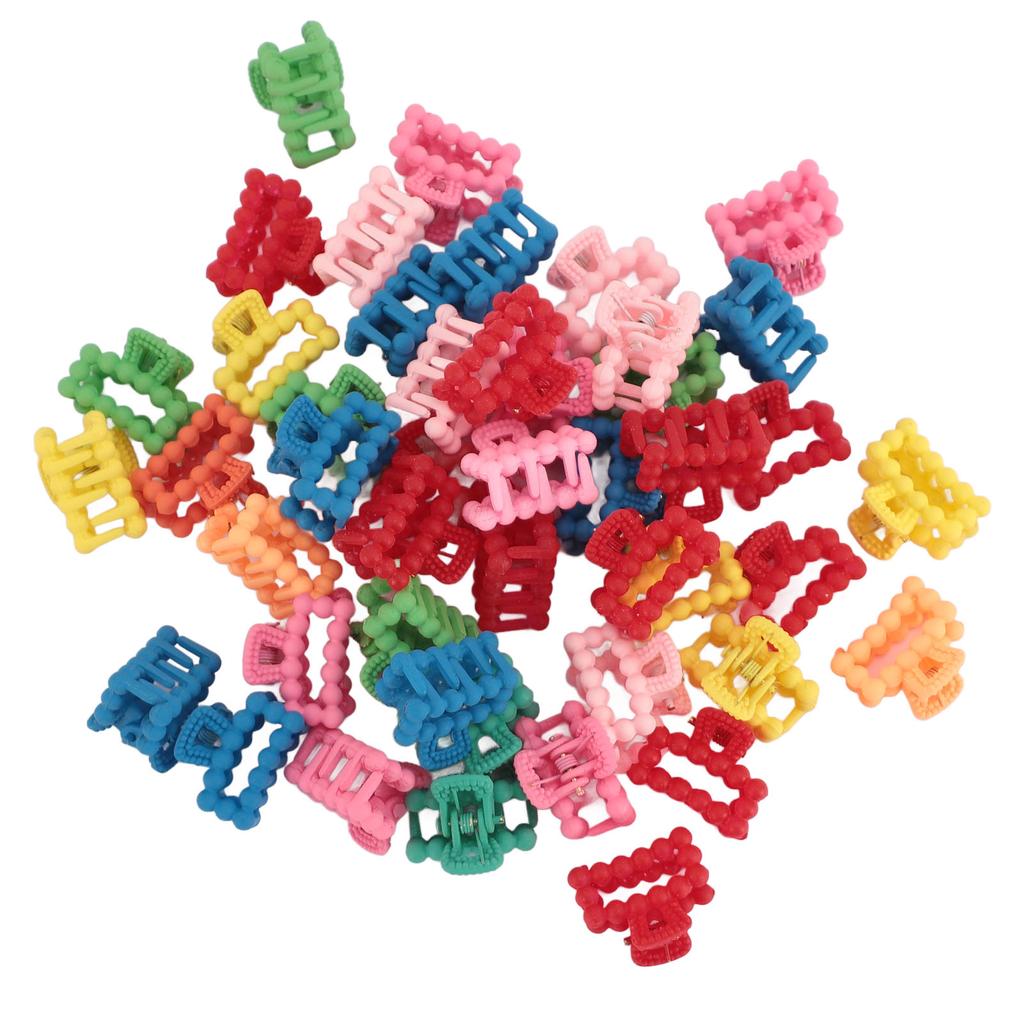 100pcs Cute Tiny Hair Claw Clip Hat Shaped Colorful Hair Accessories Small Hair Clip for Ponytail Fine Hair
