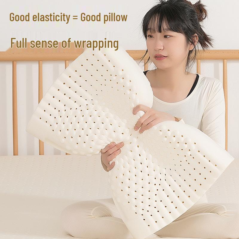 Thai Natural Latex Neck Support Pillow for Home & Student Use