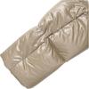 Uniqlo Korean Style Shiny Padded Comfortable Short Zip-Up Stand Collar Down Jacket Women Outerwear Beige 450456-31