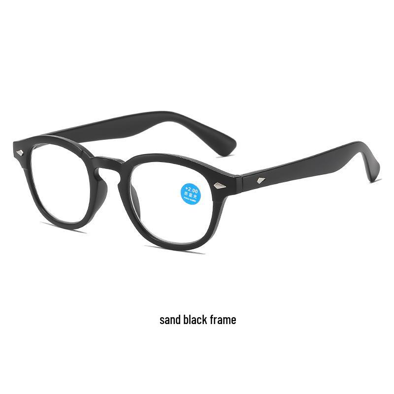 High-End Retro Blue Light Blocking Reading Glasses for Men and Women: Trendy and Youthful Design for Middle-Aged and Elderly
