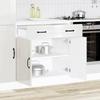 VidaXL Kitchen Cabinet Kalmar High Gloss White Engineered Wood, Sink Base Cabinet, Kitchen Base Cabinet with Drawer, 853499