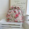 Lightweight Floral Drawstring Bag Reusable Floral Print Gift Bag  Birthday Party Favors