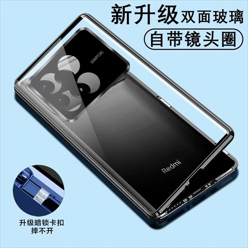 360 Metal Full Protection Tempered Glass Case for POCO F8 Ultra F8pro Shockproof Bumper Back Cover for Redmi K90 Pro Max