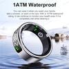 Anello Intelligente R11 con Schermo Display e Touch, Contatore Tasbih Zikr, Con Scatola di Ricarica, Gestore della Salute, Impermeabile 5ATM Per Android