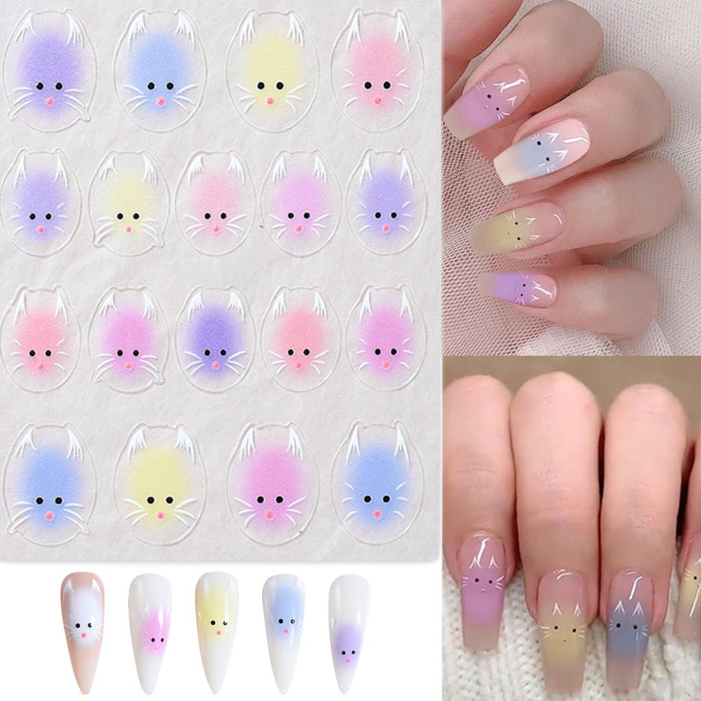Котячі наклейки для нігтів для нейл-арту 3D котячі наклейки для нейл-арту для дизайну нігтів котячі наклейки для нігтів прикраси для нейл-арту