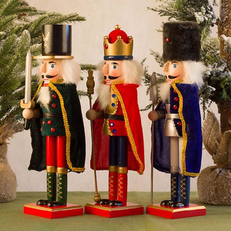 Figures Puppet Christmas Nutcrackers Christmas Wooden Nutcracker Soldier 38cm
