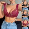 Floral Lace Front-Closure Push-Up Bra