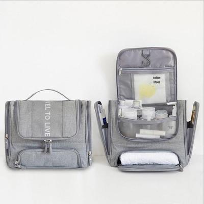 Waterproof Double-Opening Travel Toiletry Bag with Hook