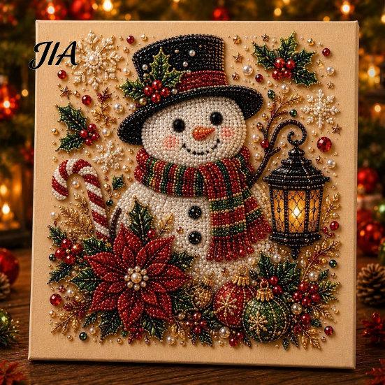 Creative Hobby Kits Christmas Faux Pearl Art Kit, Tree Wreath Painting DIY Kids Holiday Gifts Sparkling Diamond Craft Kit for Adults, Wall Decor Gem