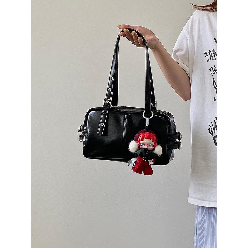 IELGY One-Shoulder Underarm Bag Retro Large-Capacity Bowling Female Bag