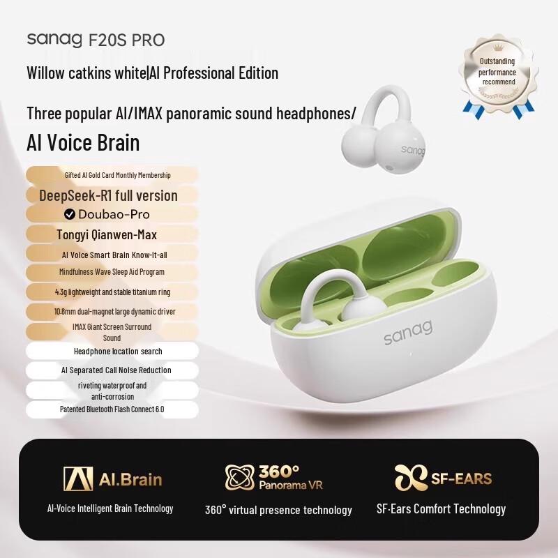 

SANAG F20S Pro Open-Ear Clip-On Wireless Bluetooth Earbuds