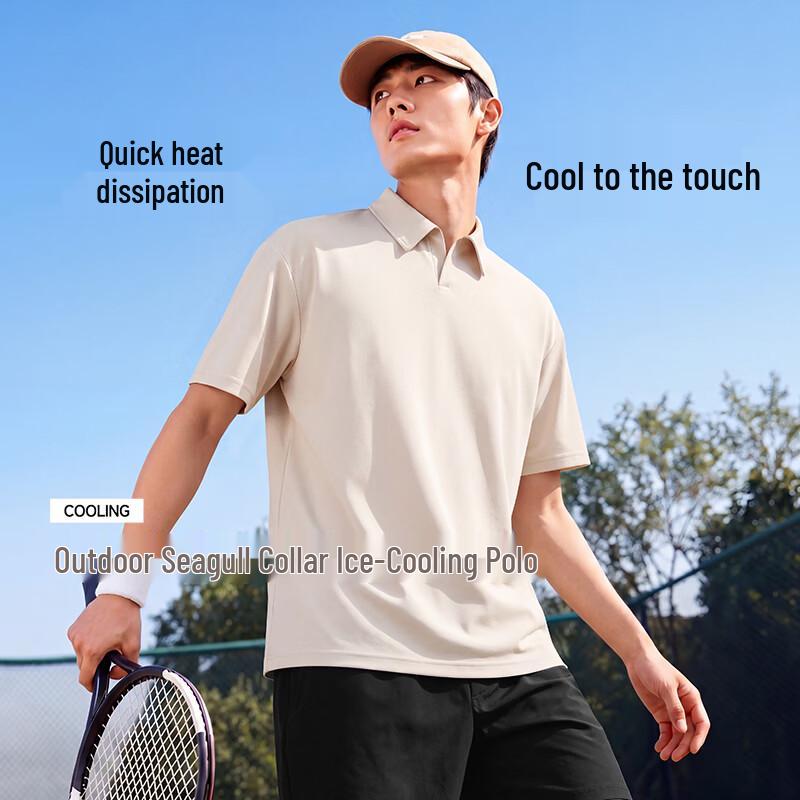

XueZhongFei Men s Short Sleeve Polo Shirt L