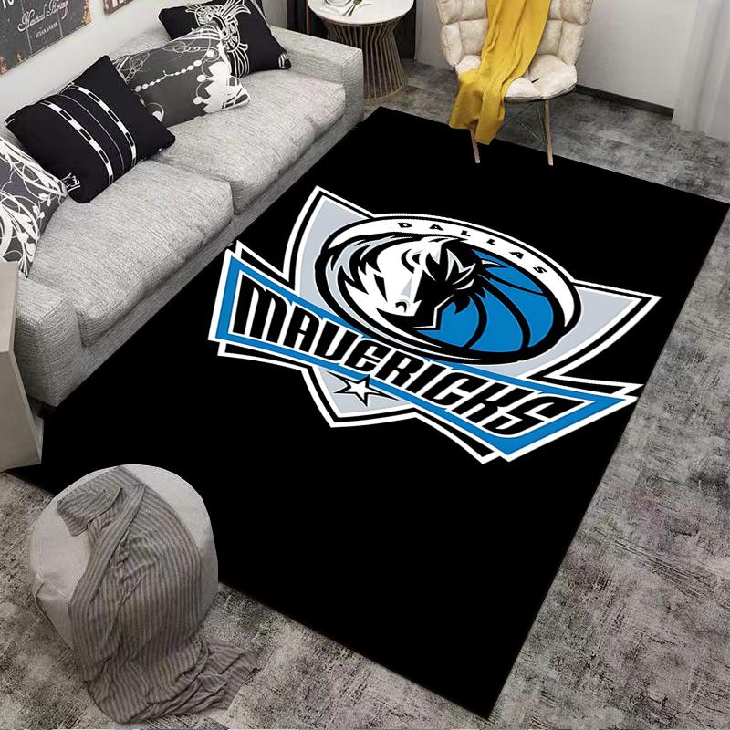 "Black Carpet with Dallas Mavericks Logo Design for Home Decor" Suitable for use as an anti-slip for living room bedroom sofas