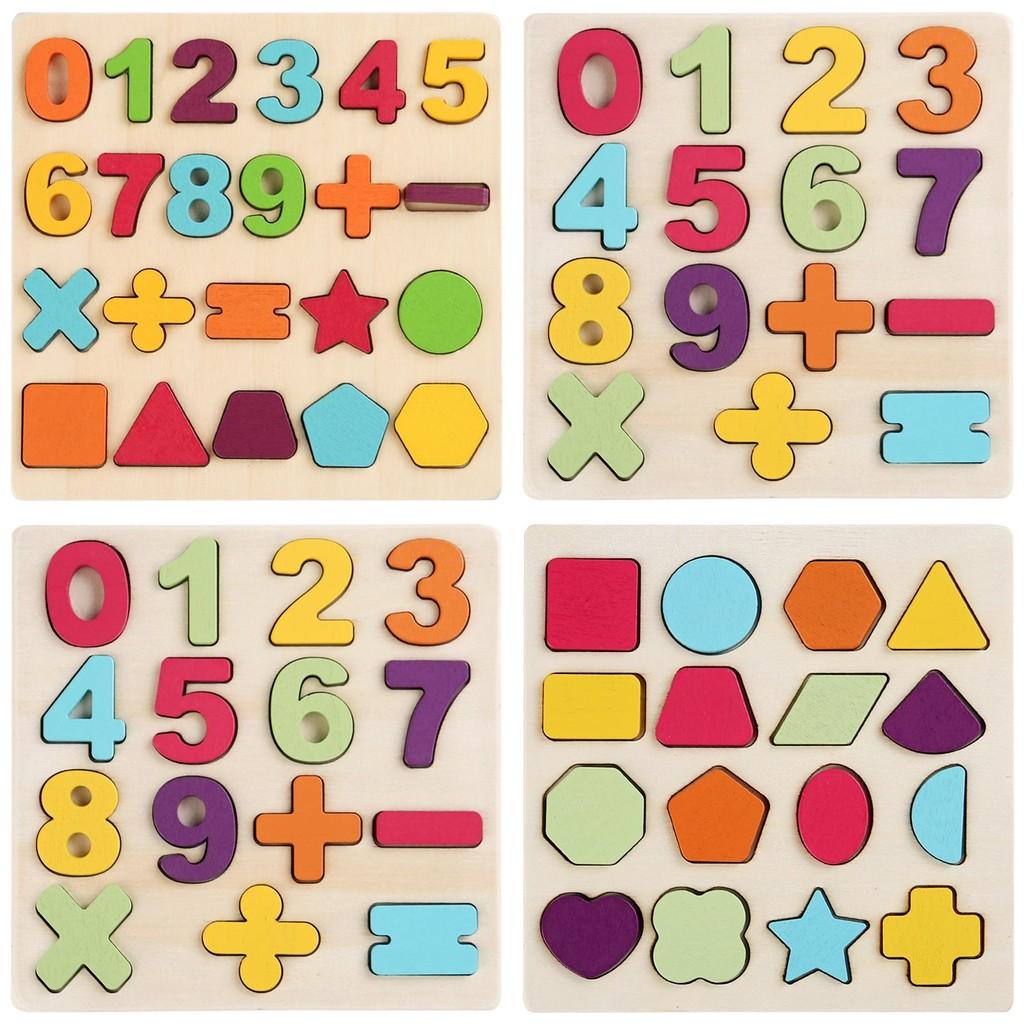 Wooden Montessori Number And Letter Puzzle For Early Childhood Learning And Cognitive Development