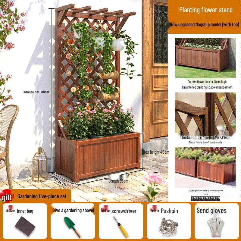 ShiXun Outdoor Antiseptic Wood Planter Box