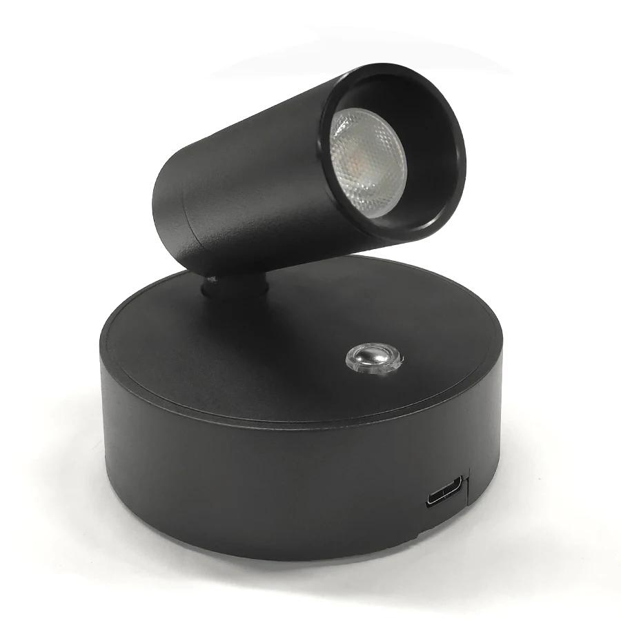 

KICAAO Прикроватный светодиодный настенный светильник Сенсорный Внутренние беспроводные точечные светильники USB Зарядка Настенные бра Свет Магнитный светодиодный беспроводной настенный светильник 1-3W&Warm White (2700-3500K) чёрный