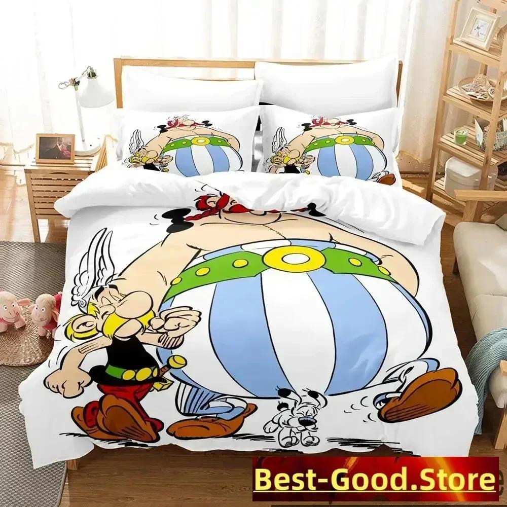 3D Gaul Hero Asterix Bedding Set Printed Bed Set With Pillowcase Duvet Cover Soft Single Double Queen Super King Size boys Adult