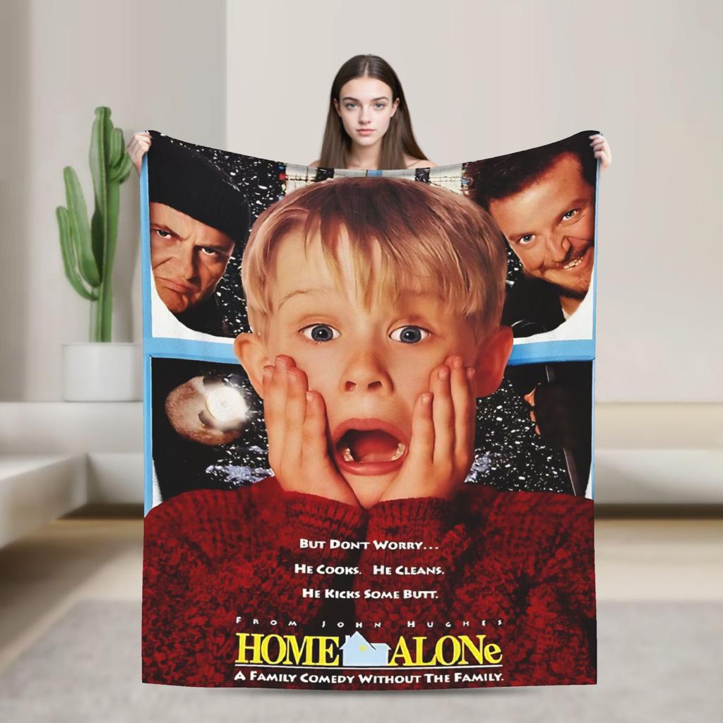 Home Alone  Merry Christmas  Blanket Quality Warm  Bedding Throws Winter Travel Bedroom Aesthetic Bedspread