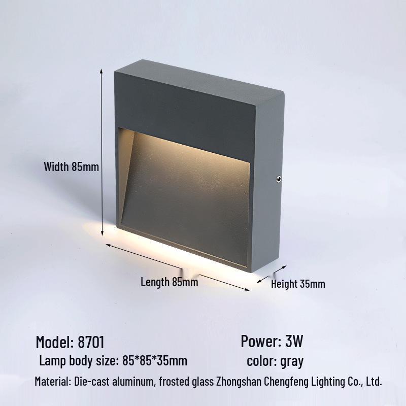 Waterproof LED Step Light for Outdoor Ramps & Corners, Die-Cast Aluminum Plinth Light
