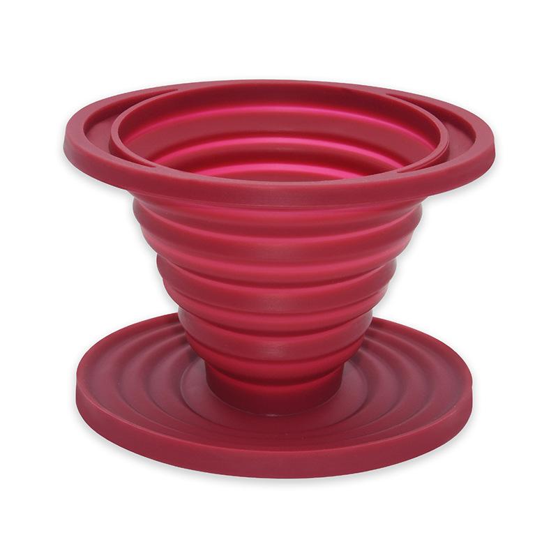 Creative portable home outdoor homemade coffee filter creative silicone foldable coffee funnel cup