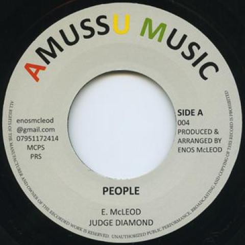 

7inch Record JUDGE DIAMOND MIGHTY DIAMONDS People Dub AMM004 Amussu Music 1980 UK Reggae Ska Dub Used