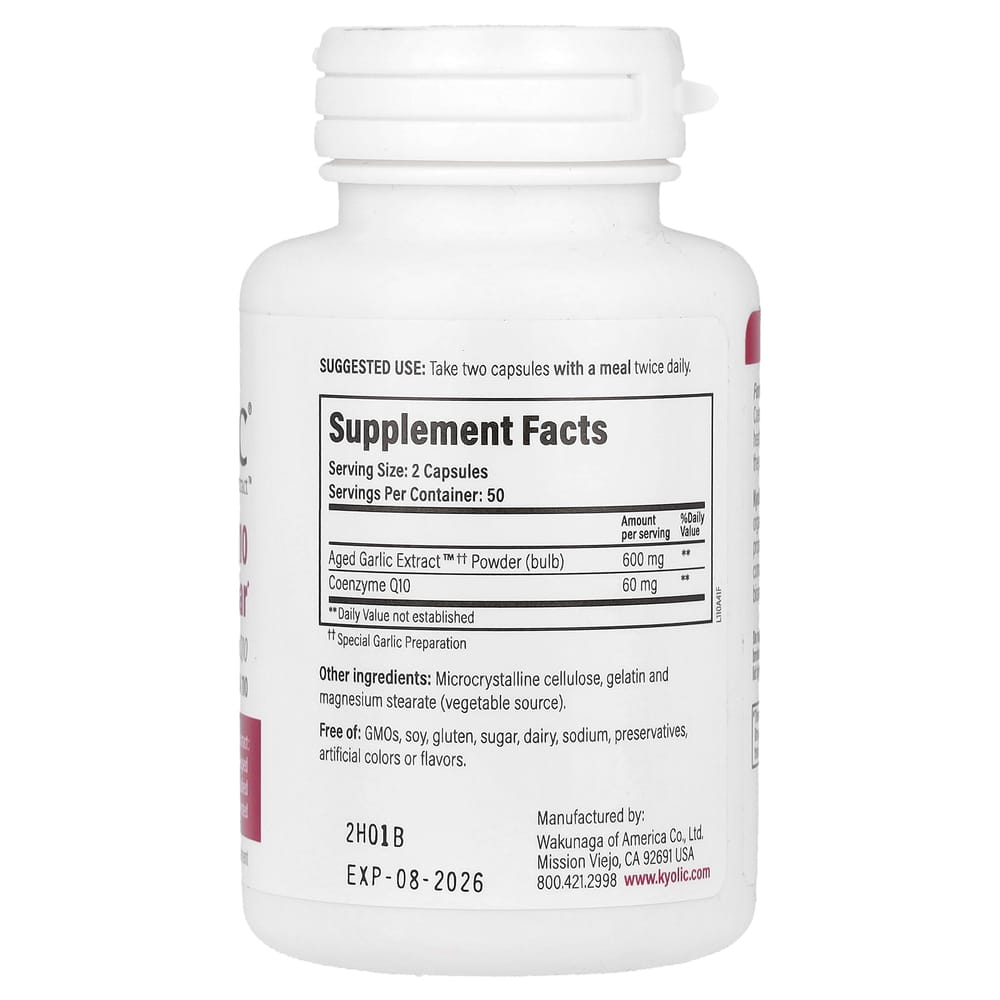 Kyolic Aged Garlic Extract CoQ10 Formula 110, 100 Capsules