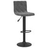 Bar Stool Set of 2 Dark Gray Velvet