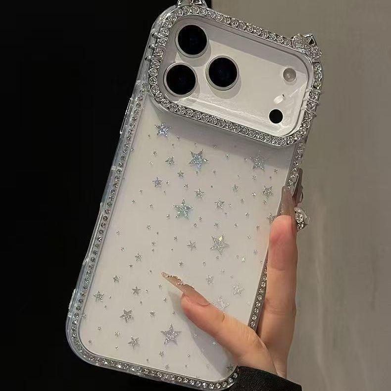 

Сверло Кошачьи ушки Рамка для линз для чехла мобильного телефона Apple 17 Pro IPhone17 Promax Advanced 16/15/14 Apple 16PLUS