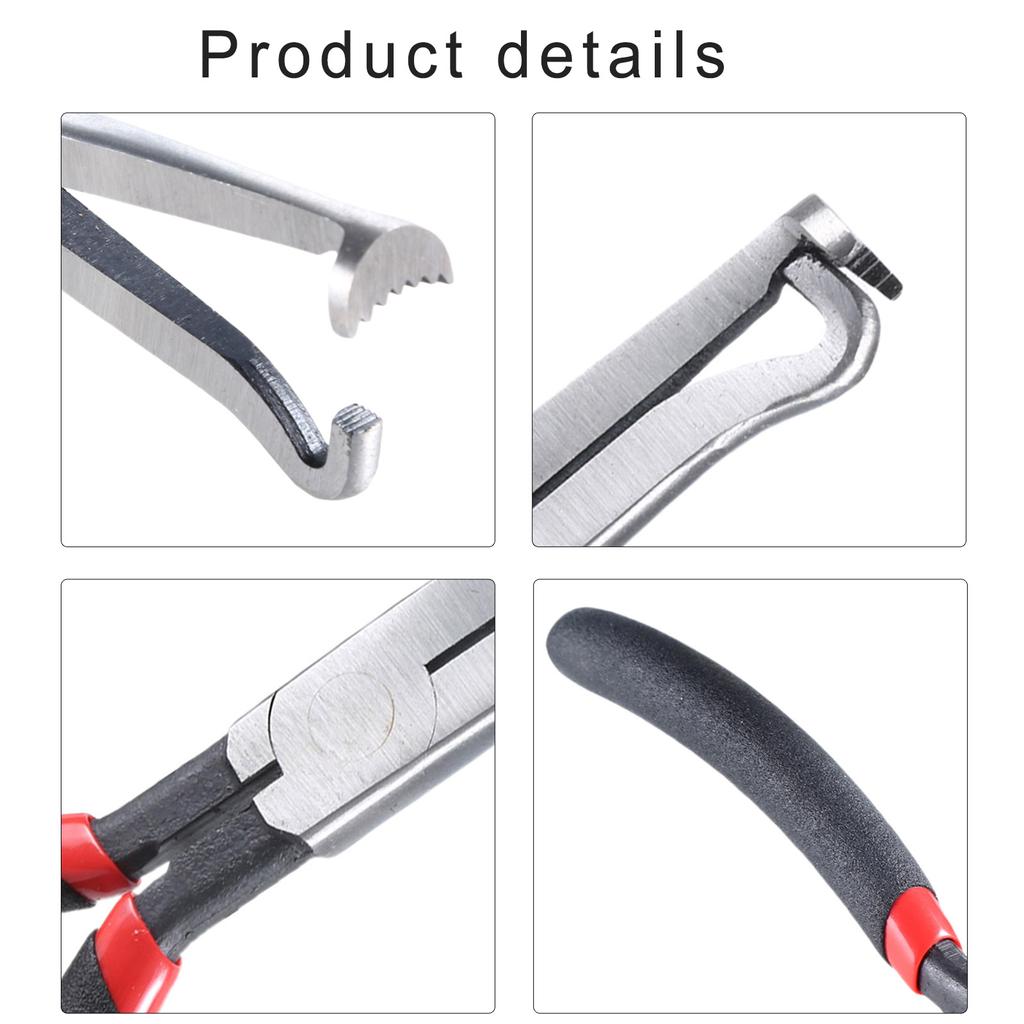 8Inch Electrical Disconnect Pliers Automotive Connector Tool High-strength Cutoff Plier for Push Tab Plugs